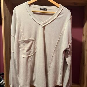 Cream V-Neck Sweater